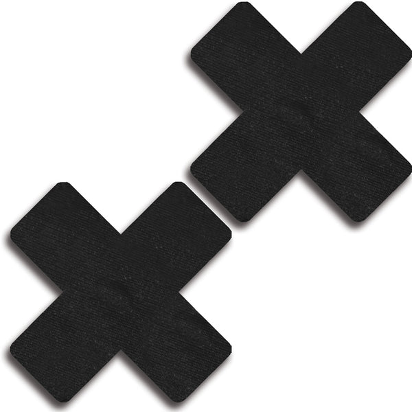 Leather Black Cross Pasties