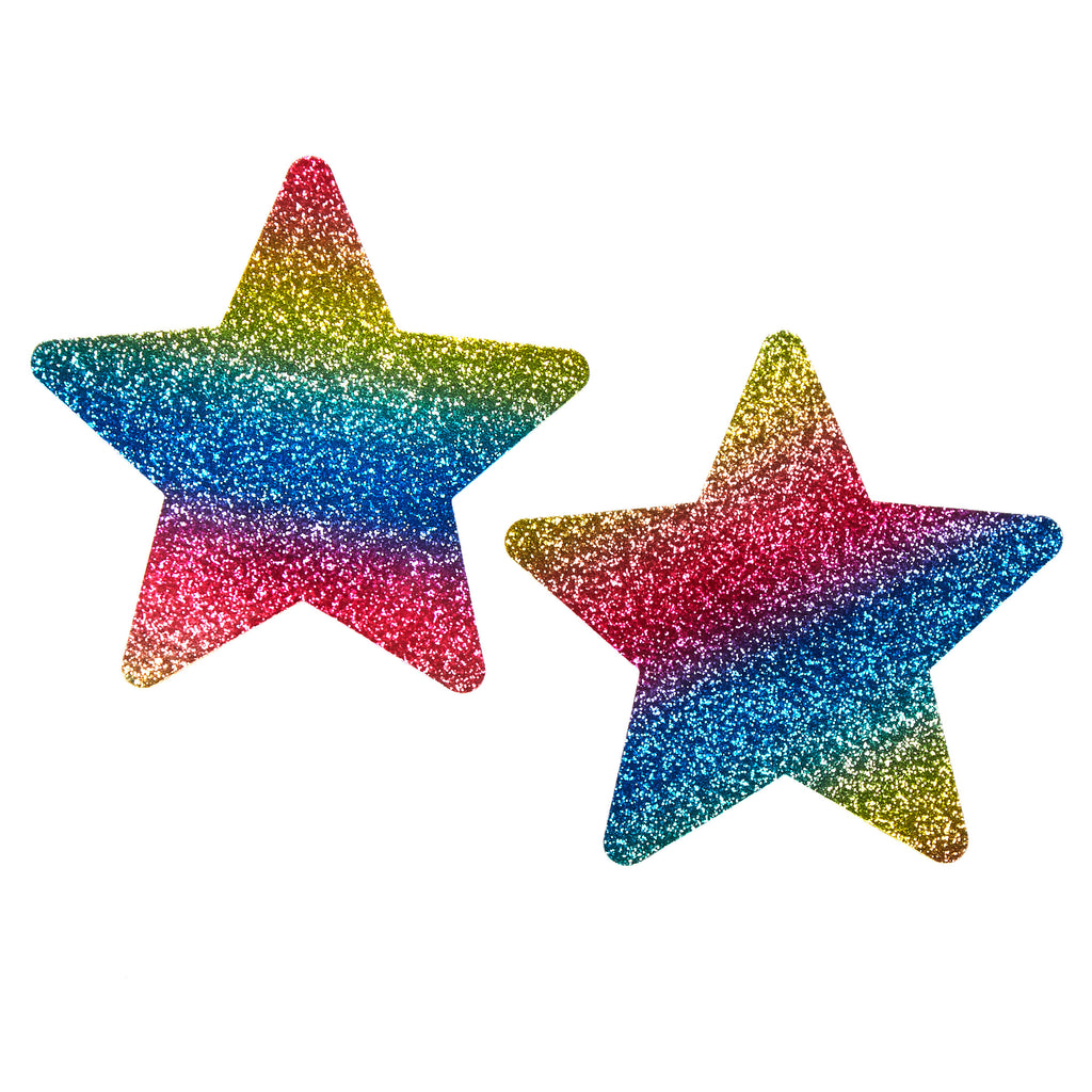 Glitter Rainbow Star Pasties